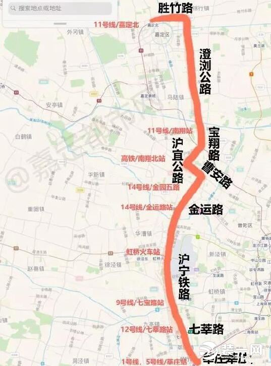 装一网 上海站 本地资讯 嘉闵线什么时候开建?