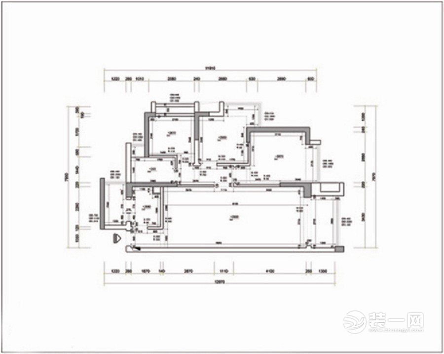 90平米小居室户型图