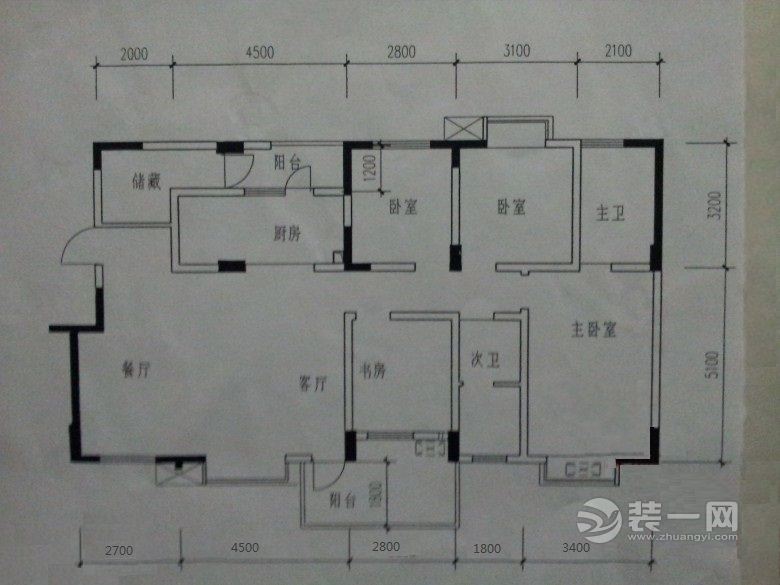 上海装修网四室两厅两卫装修效果图