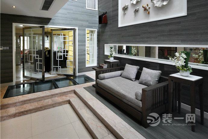上海装饰公司荐现代公寓爆改深色新中式风格设计